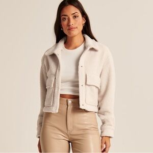 A&F fleece crop jacket